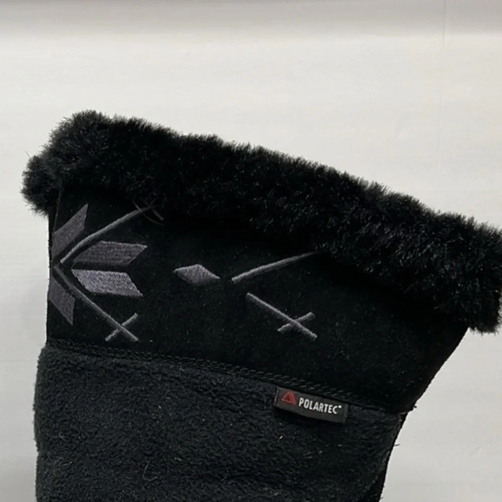 Sporto Polartec Suede Leather Fur Insulated Waterproof Winter Boots Black 9